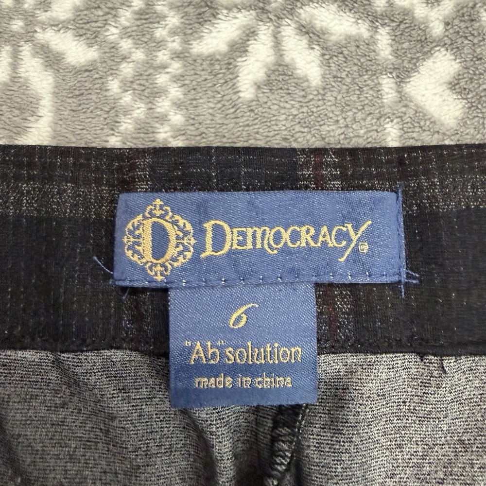 NWT Democracy Ab Solution High Rise Ponte Pant Stretch Fall Plaid Size 6 Casual - Picture 4 of 8